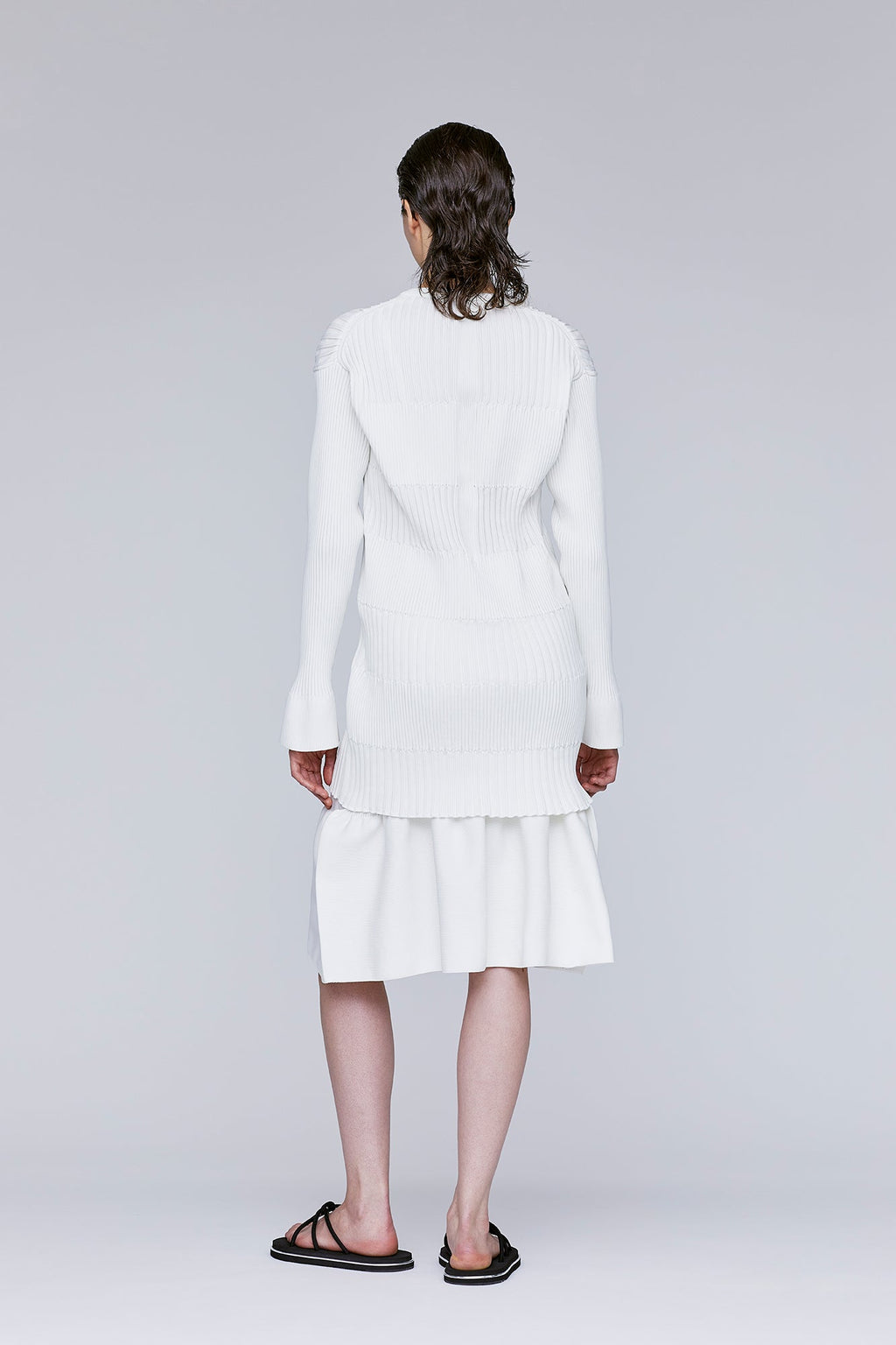 FLUTED LONG CARDIGAN