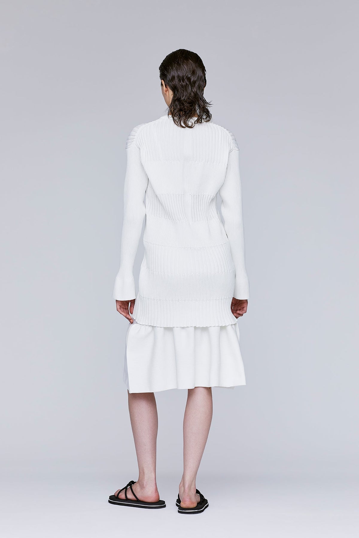 FLUTED LONG CARDIGAN