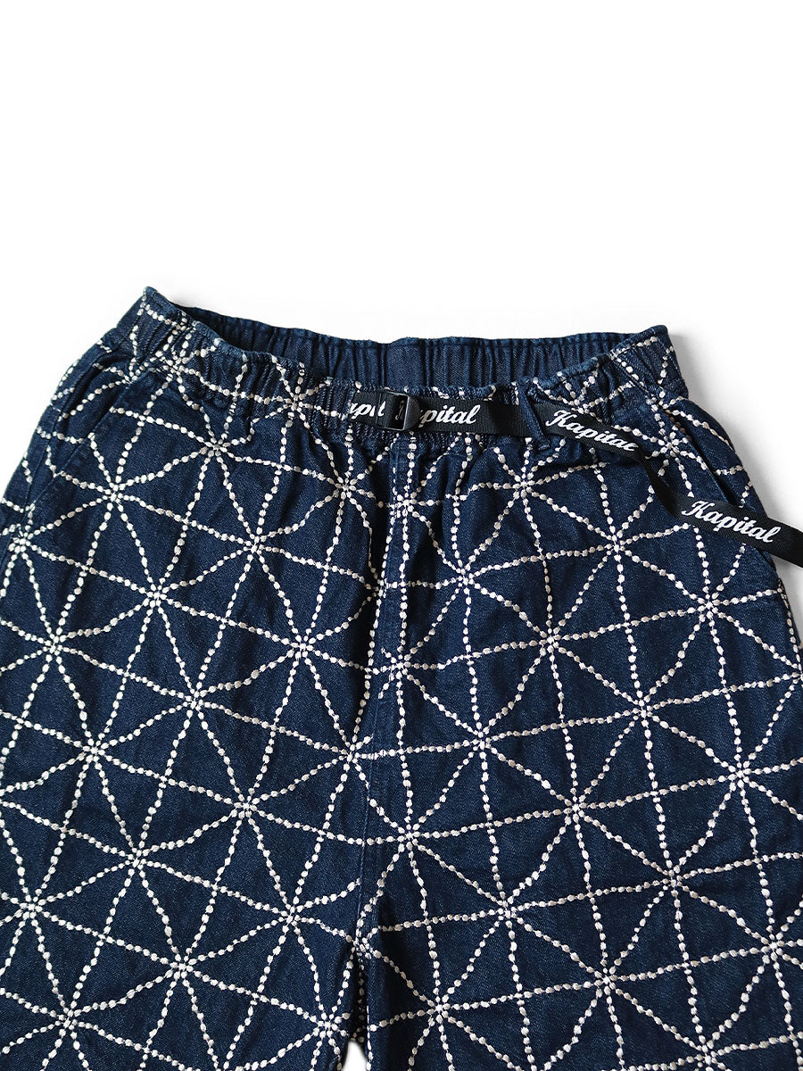 8oz Denim FOLK-DOJO Embroidery Easy Short Pants