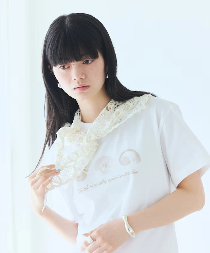 Comfortable Shell Print Crew Neck T-Shirt
