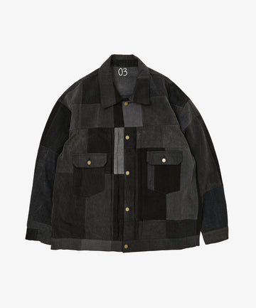 trucker jacket black denim three