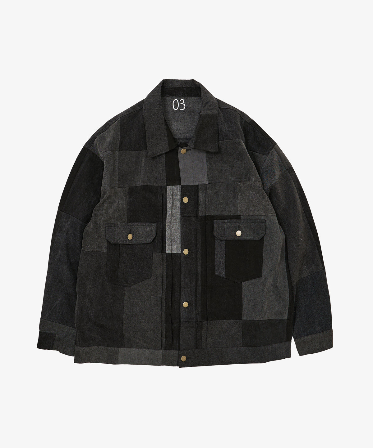 trucker jacket black denim three