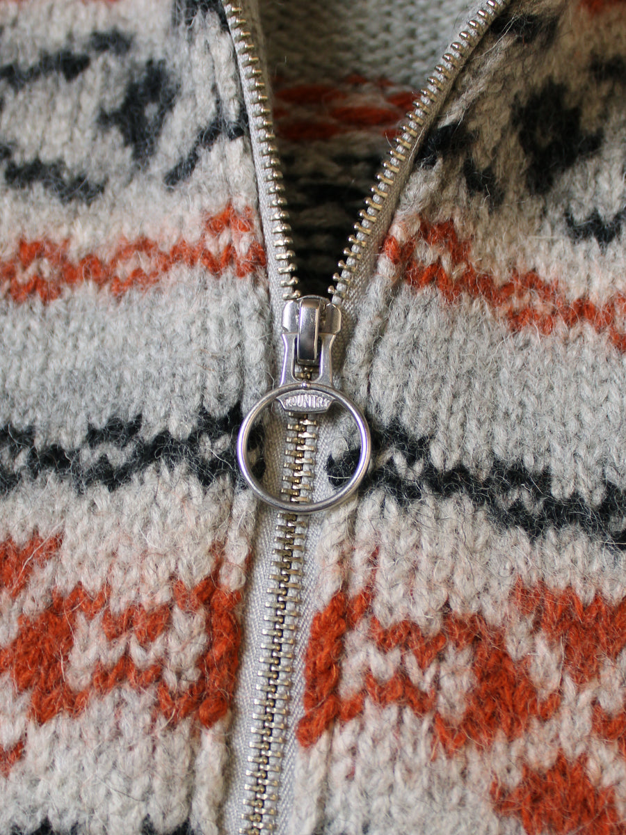 3G Wool Yellowknife Fair Isle Half-Zip Vest