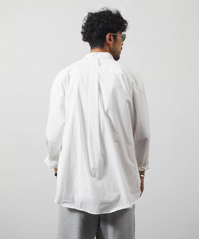 <New Color Added> Relaxed Fit Broad Shirt / Regular Collar / Long Sleeve
