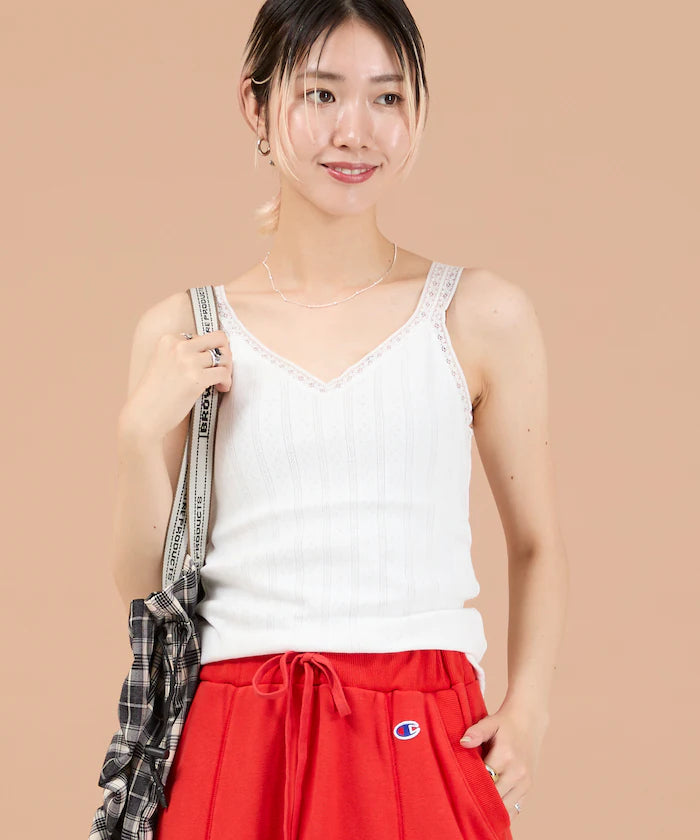 Eyelet Lace V-Neck Camisole