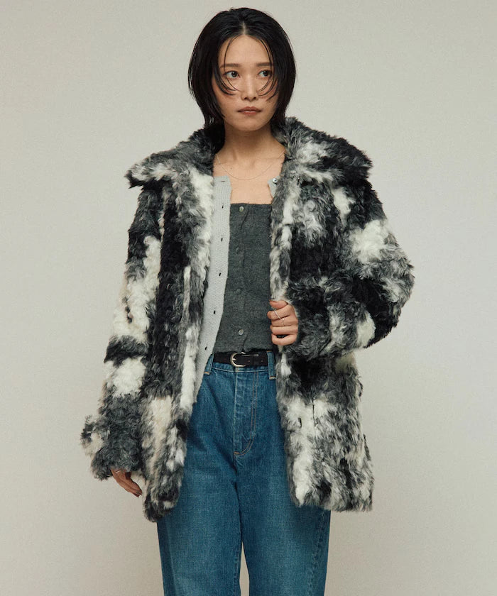 Fake Fur Mid-Length Coat / Fur Coat