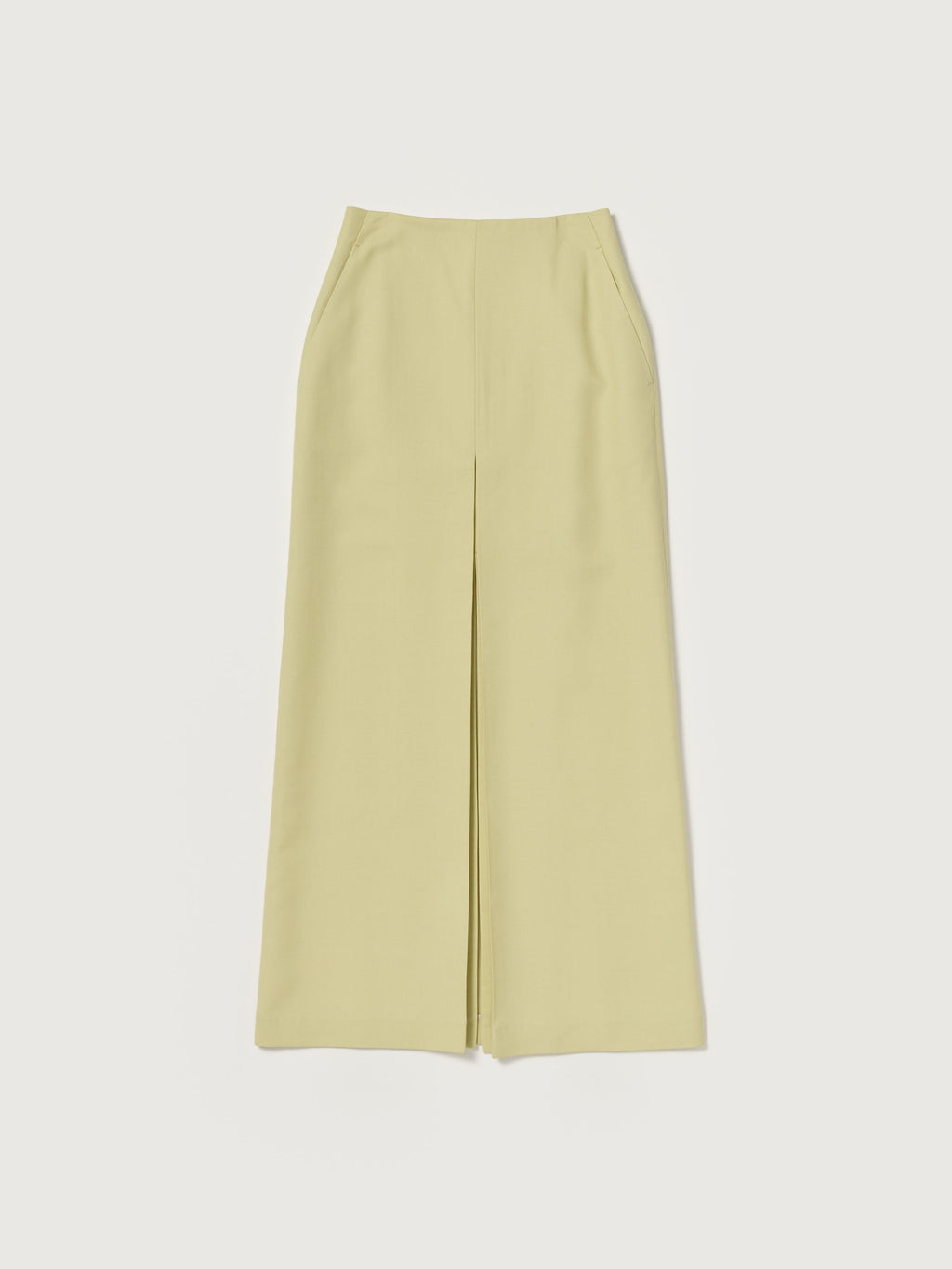 TENSE WOOL DOUBLE CLOTH SLIT SKIRT