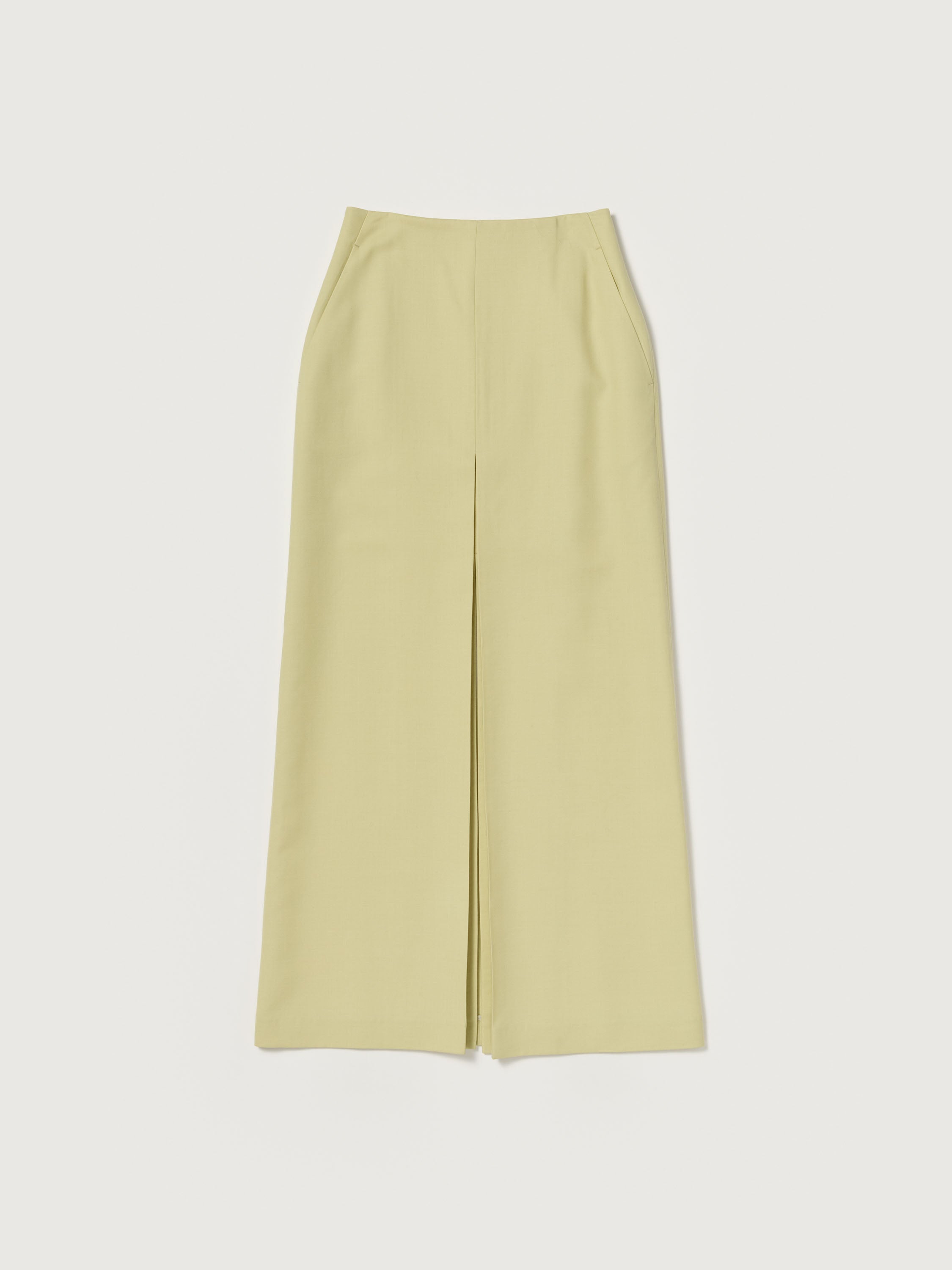 TENSE WOOL DOUBLE CLOTH SLIT SKIRT