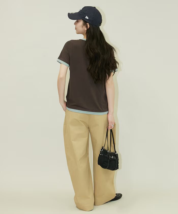 Layered-style Henley Neck T-shirt Limited Edition
