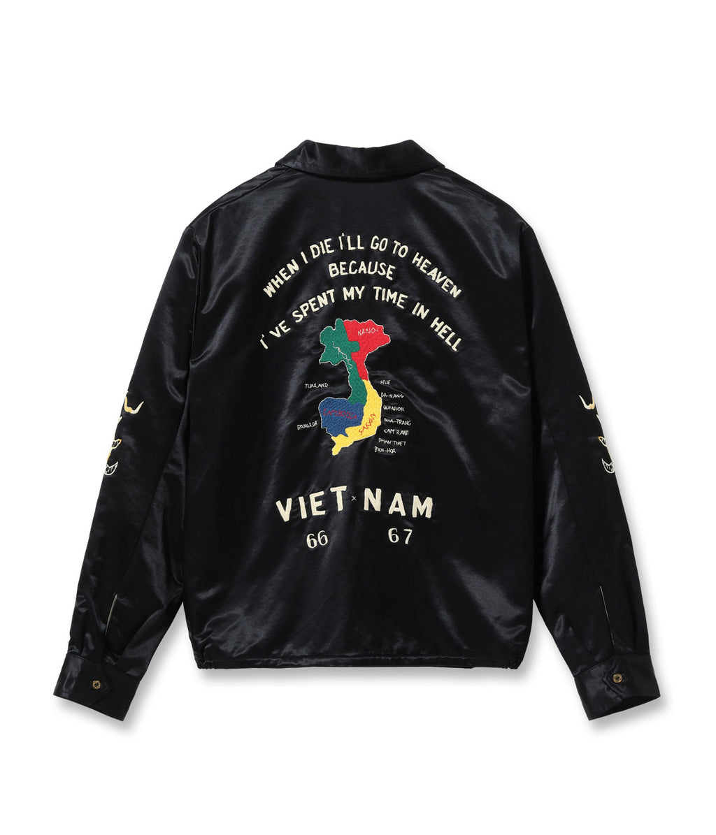 Mid 1960s Style Satin Vietnam Jacket “VIET-NAM MAP”