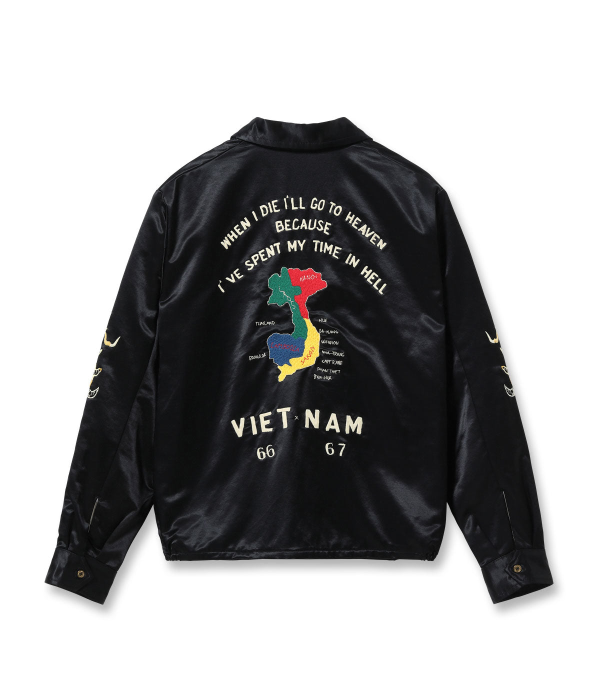 Mid 1960s Style Satin Vietnam Jacket “VIET-NAM MAP”