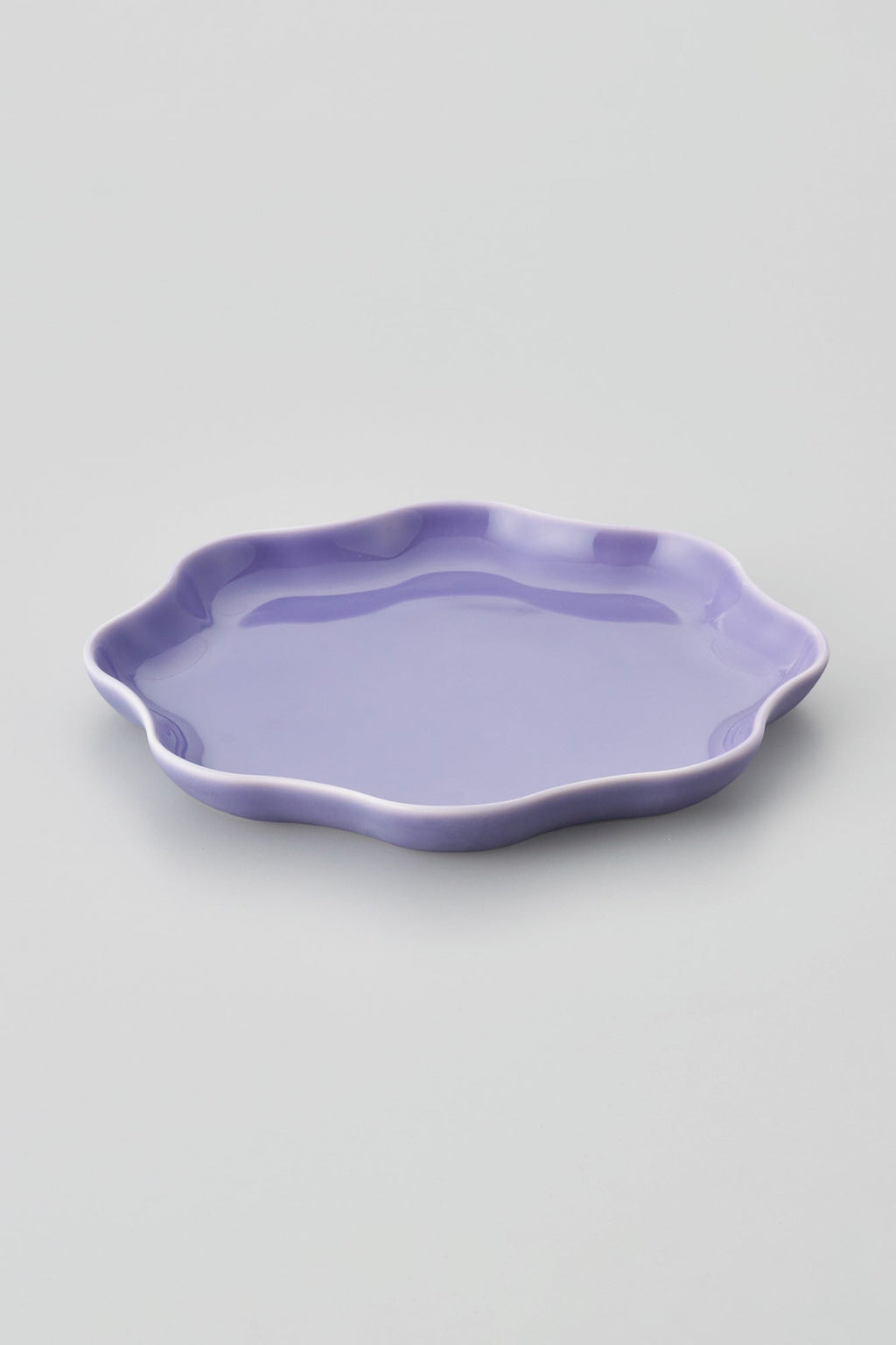 PORCELAIN POTTERY PLATE MEDIUM - LAVENDER FROST