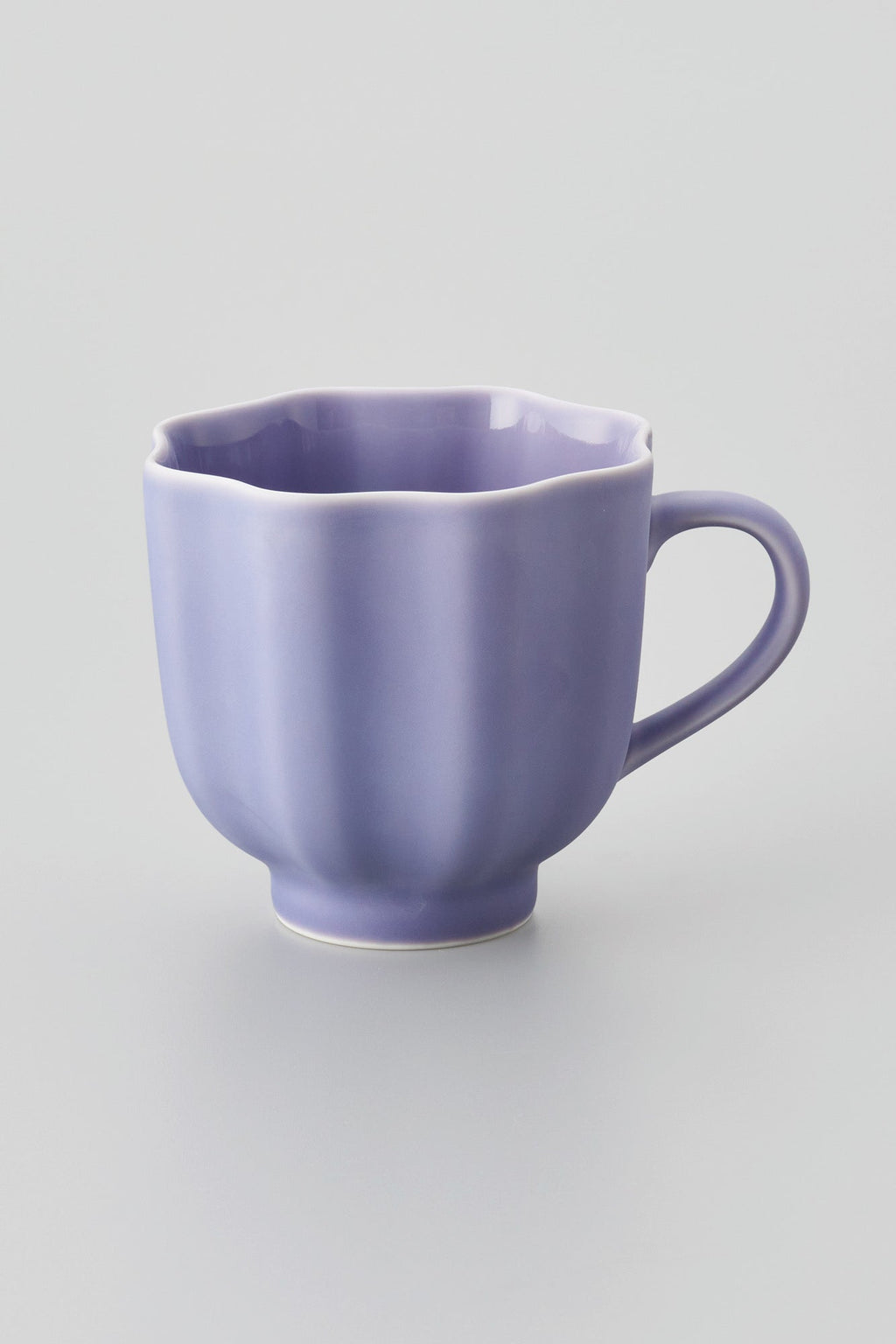 PORCELAIN POTTERY TEA MUG - LAVENDER FROST