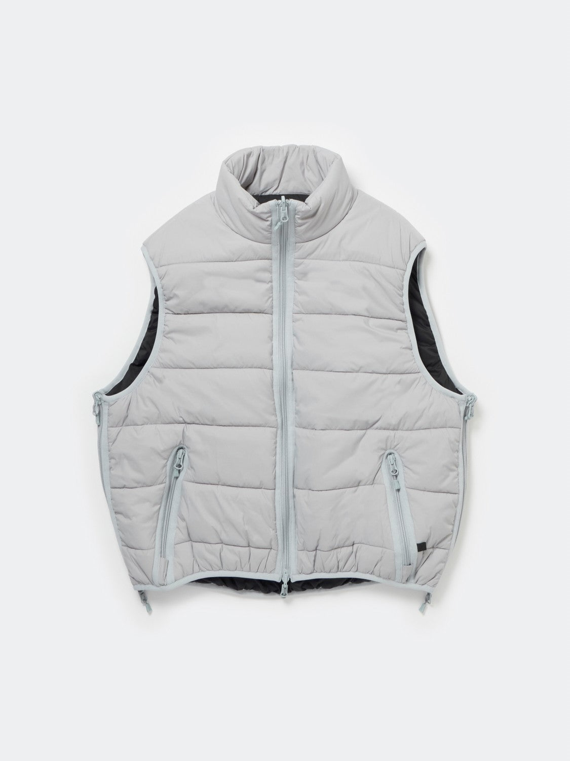 TECH REVERSIBLE CLIMBERS PUFF VEST - SILVER × BLACK
