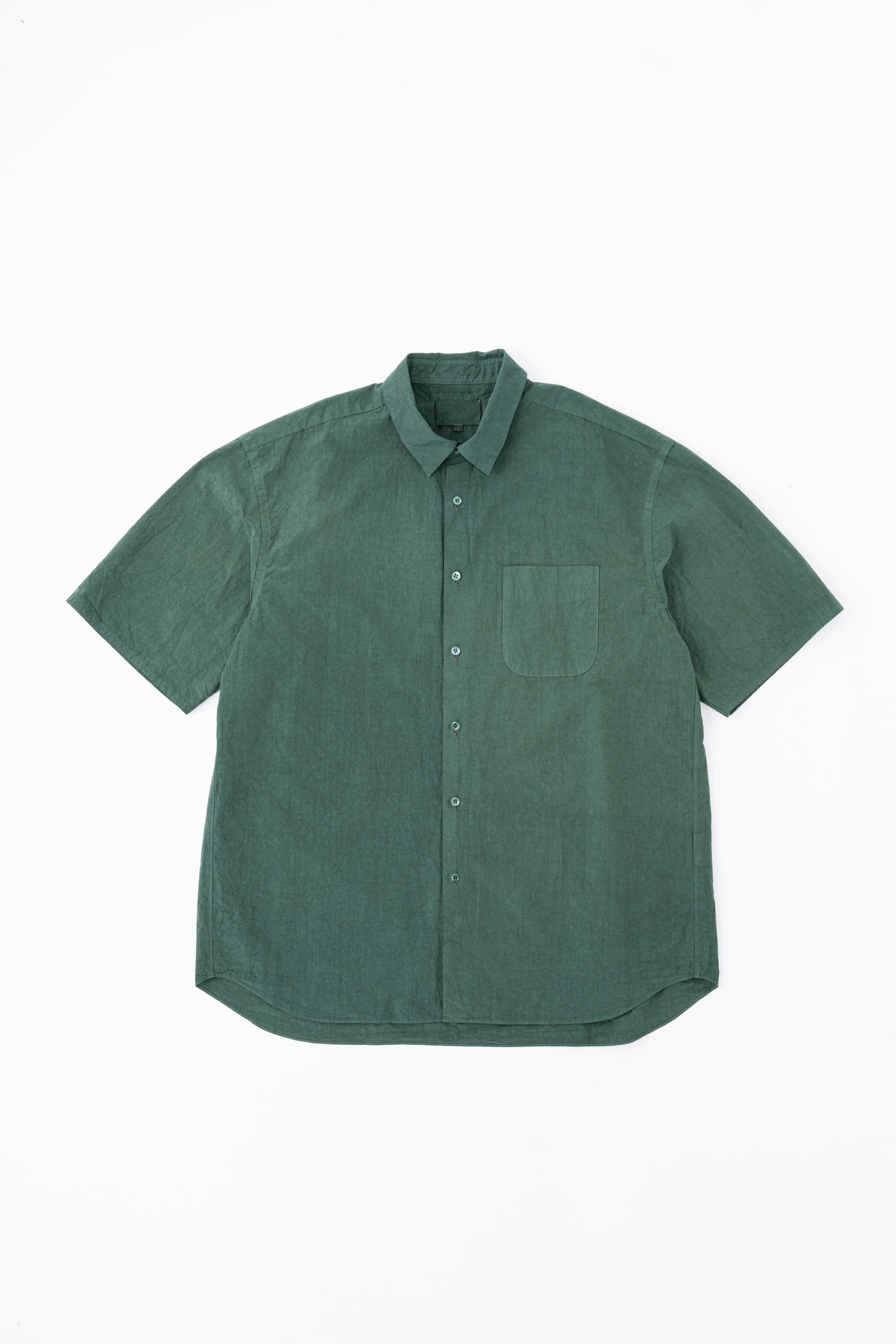 REGULAR COLLAR S/S SHIRT - GREEN