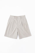 DOUBLE PLEATED SHORTS - BEIGE