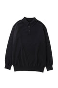 KNIT POLO - BLACK