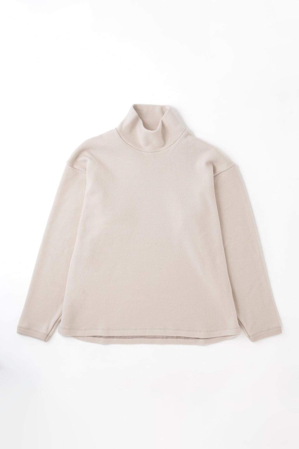 HIGH NECK PULLOVER - ECRU