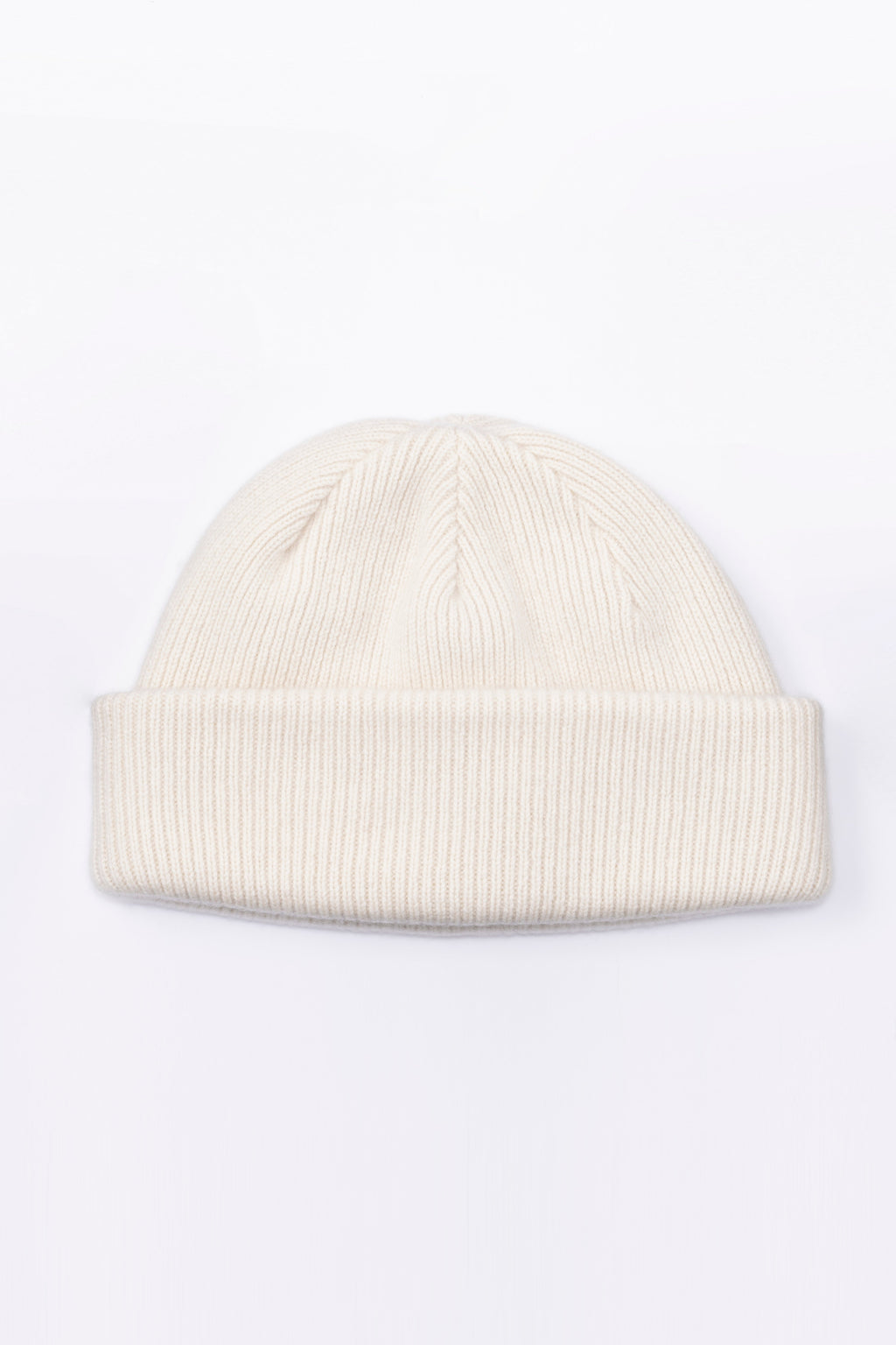 CASHMERE KNIT BIG WATCH CAP - ECRU