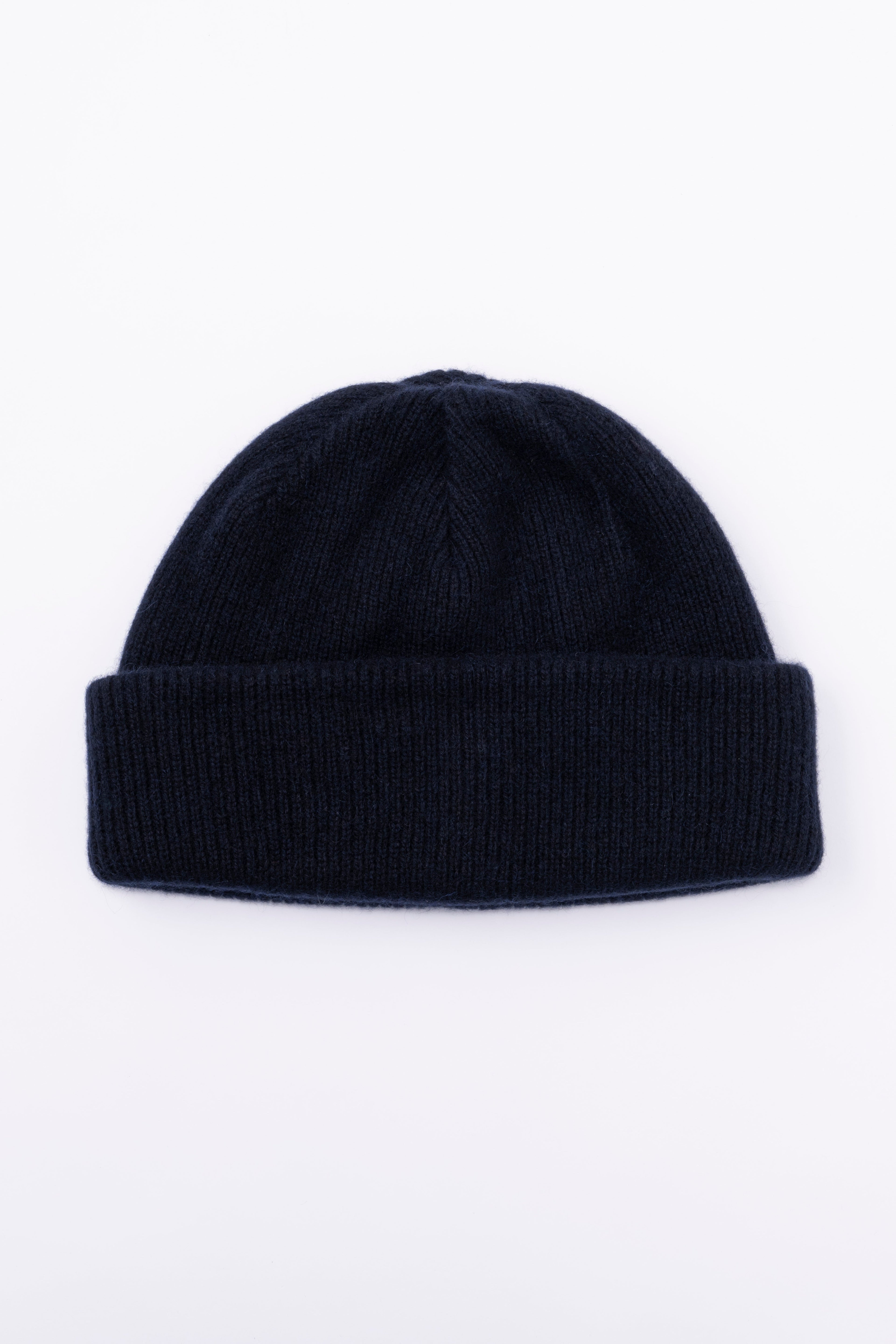 CASHMERE KNIT BIG WATCH CAP - NAVY