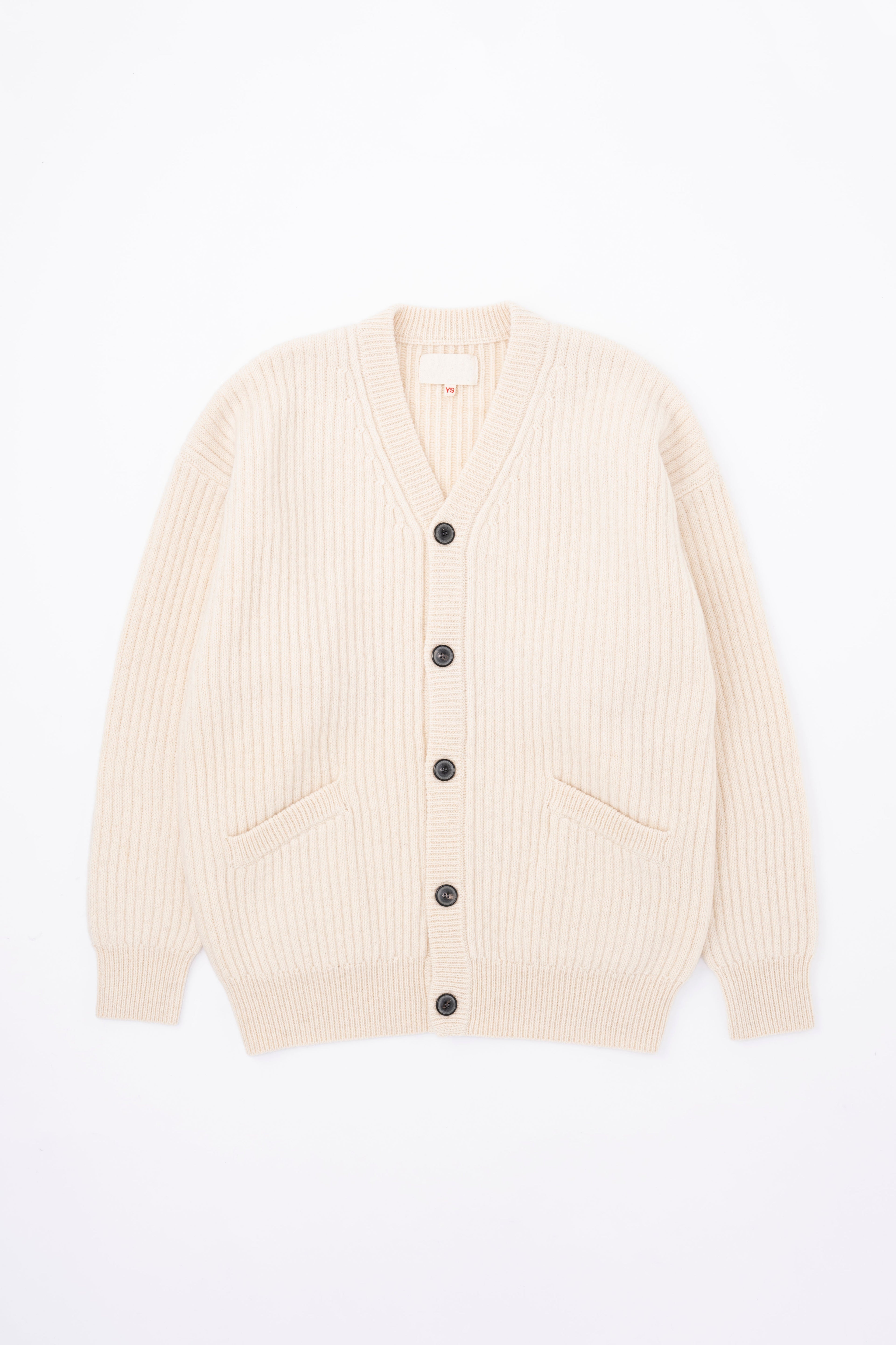 YAK KNIT CARDIGAN - WHITE