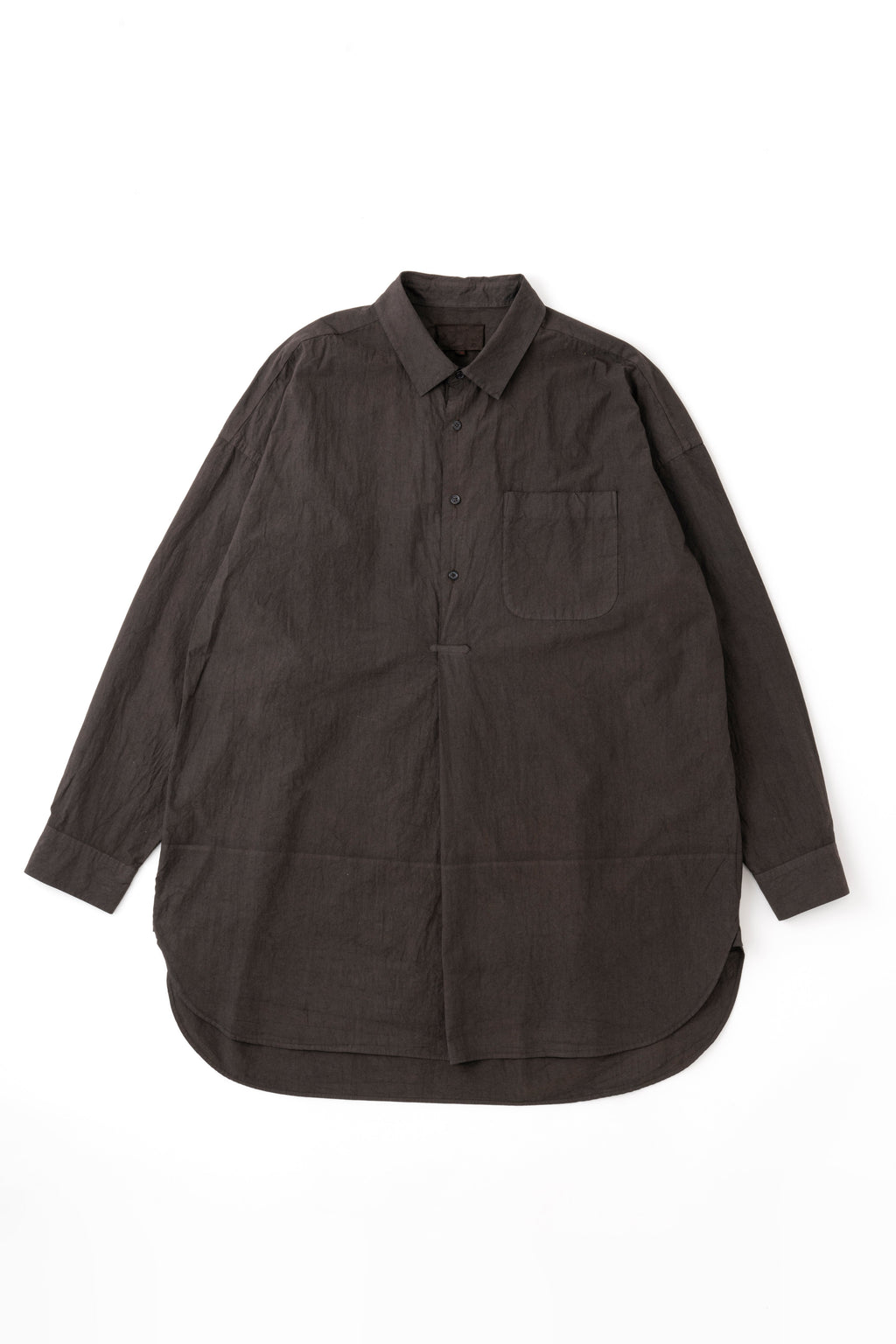PULLOVER SHIRT (NATURAL GARMENT DYE) - KAKISHIBU