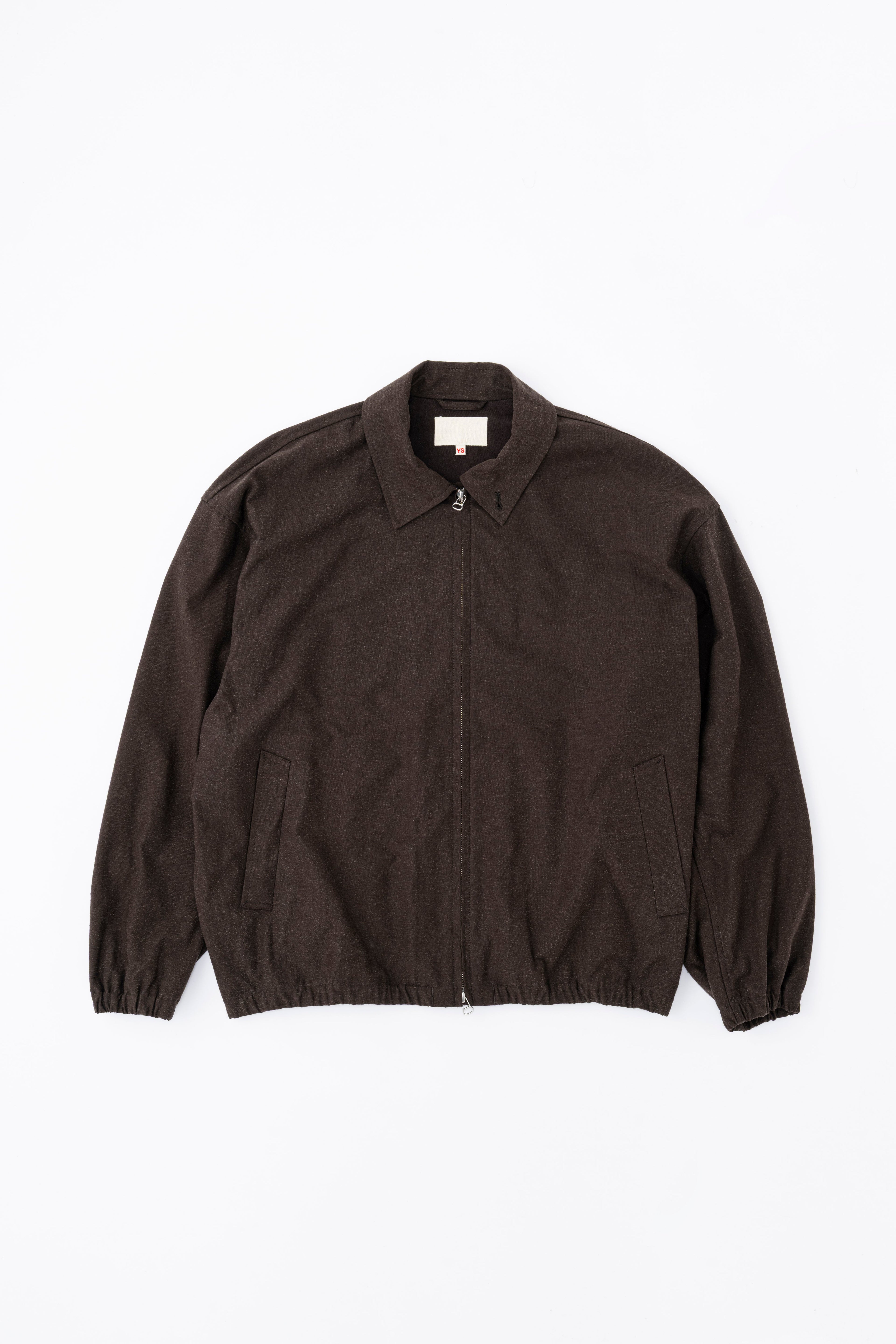 ZIP BLOUSON - BROWN