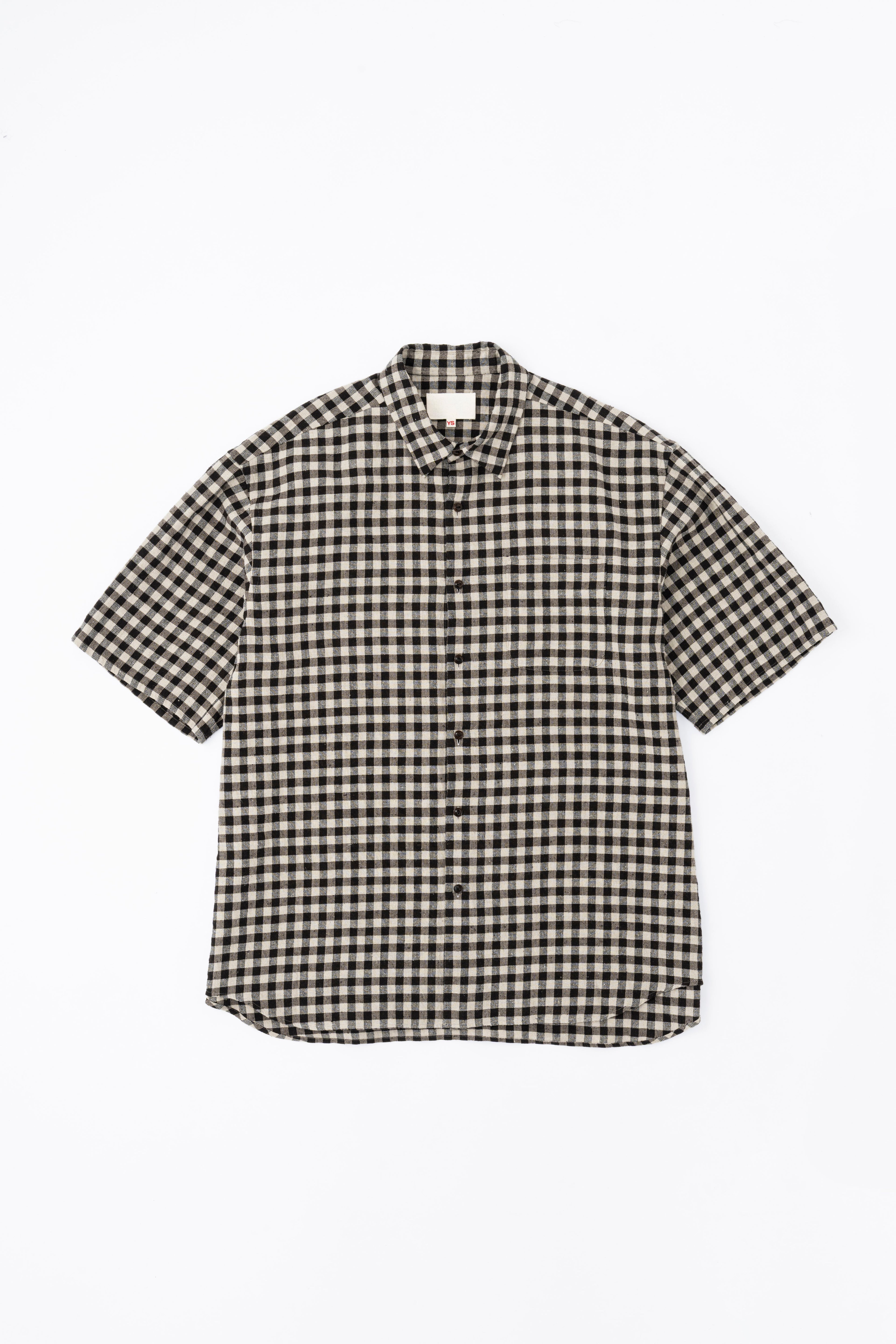REGULAR COLLAR S/S SHIRT - GINGHAM