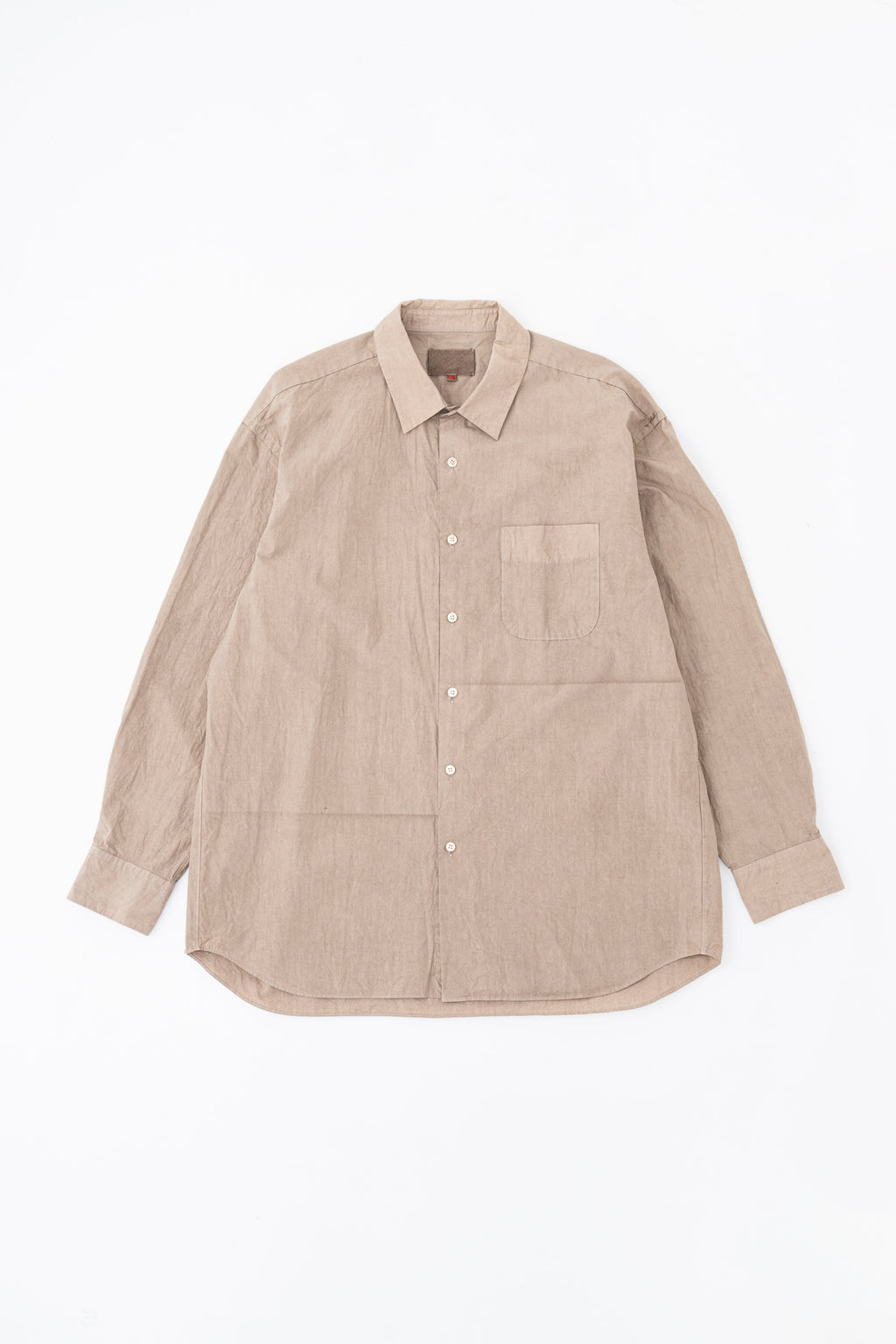 PULLOVER SHIRT (NATURAL GARMENT DYE) - AZUKI