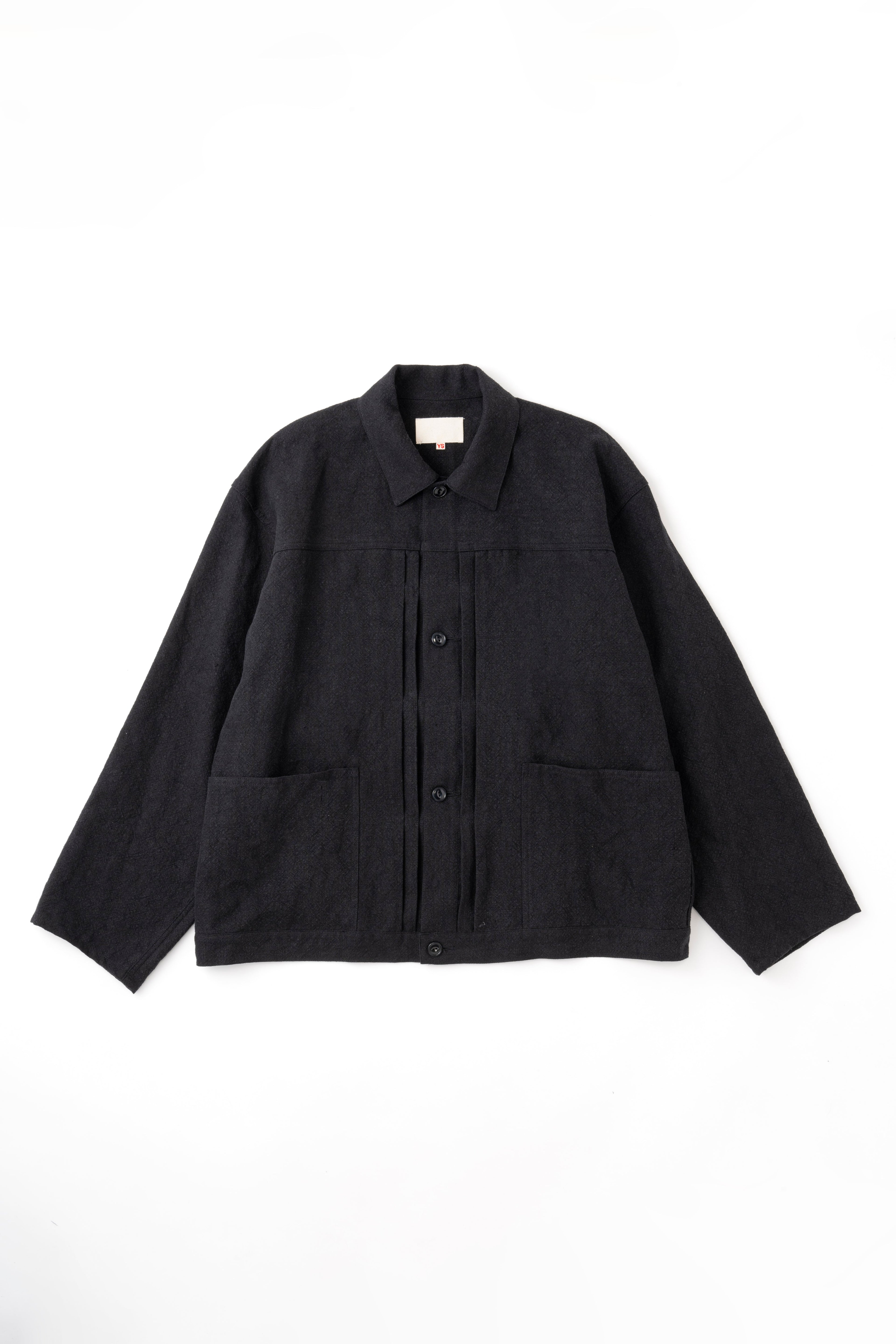 PLEATS JACKET - BLACK