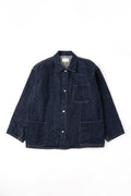 PLEATS JACKET - INDIGO