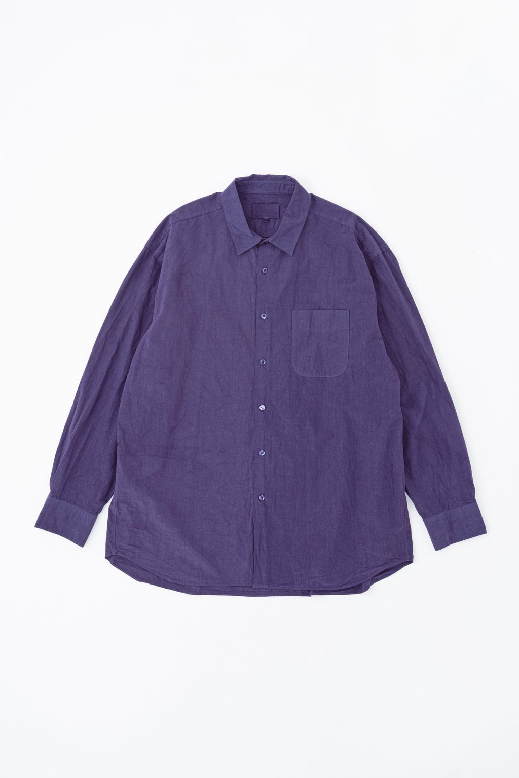 REGULAR COLLAR S/S SHIRT - PURPLE