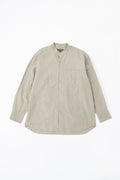 BAND COLLAR SHIRT（NATURAL GARMENT DYE) - MUGWORT