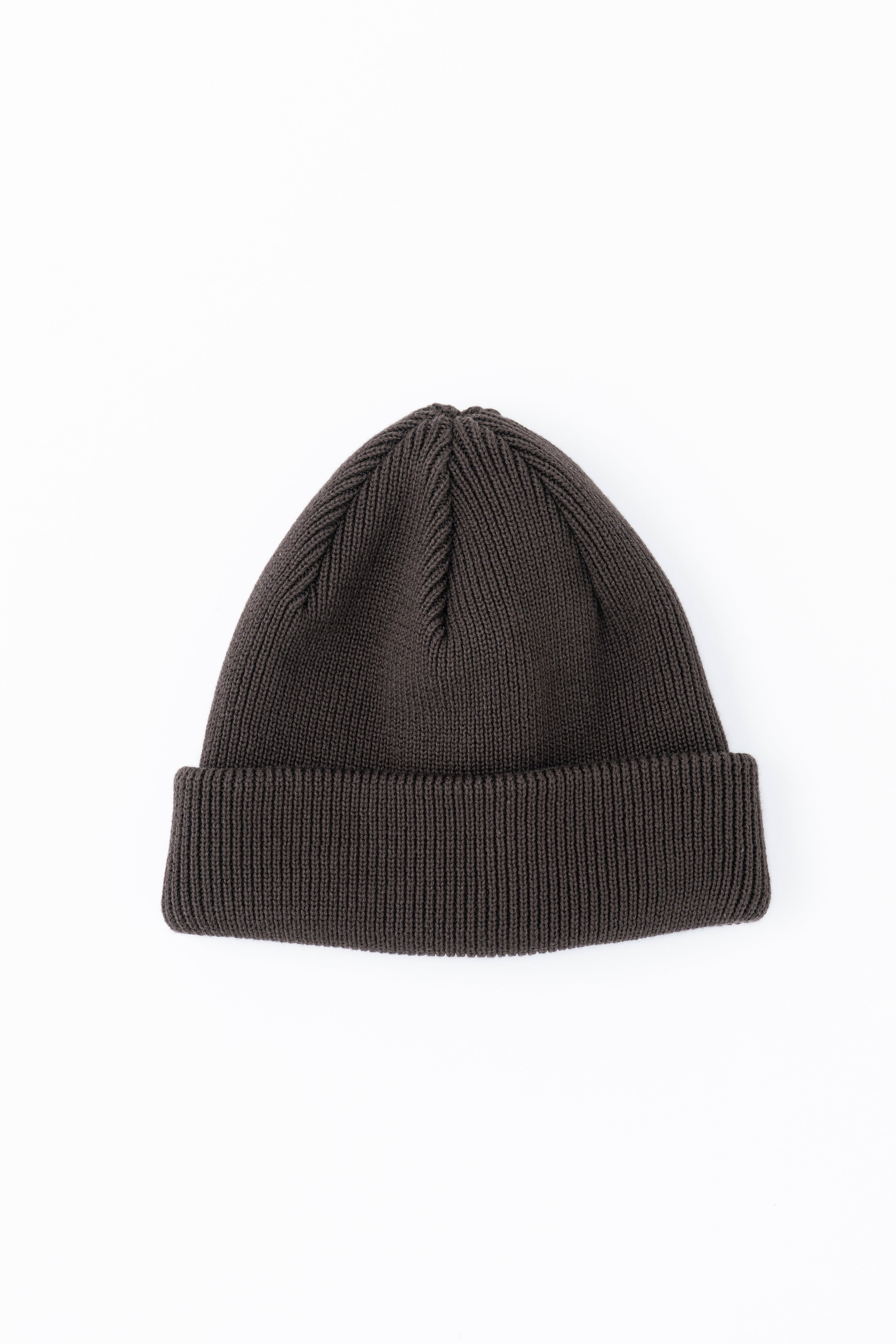 KNIT BIG WATCH CAP - BROWN