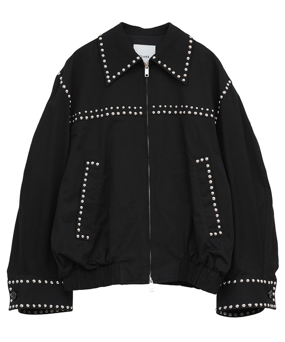 W COLOR STUDDED DRIZZLER JACKET - BLACK