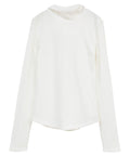 SOFT HOODED HIGH NECK TOPS - WHITE