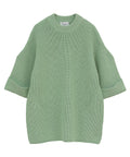 OVER HALF SLEEVE KNIT TOPS - GREEN