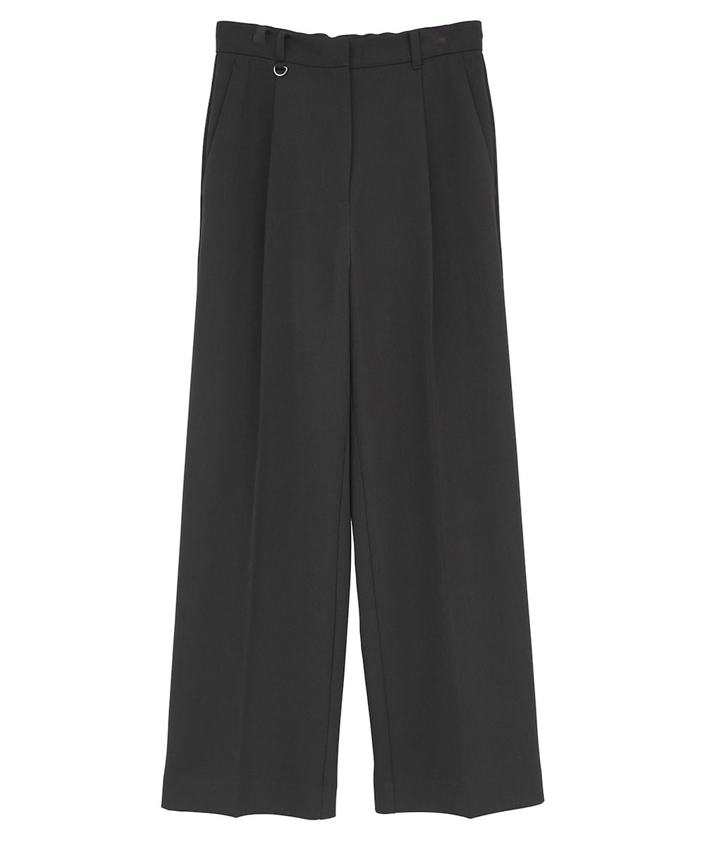 2WAY TUCK STRAIGHT PANTS - BLACK