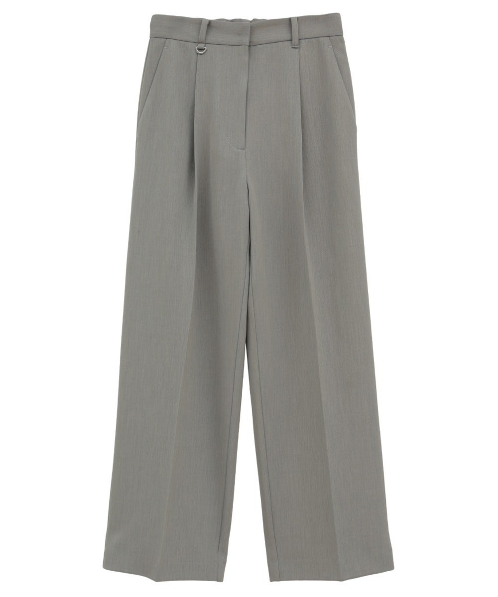 2WAY TUCK STRAIGHT PANTS - GRAY
