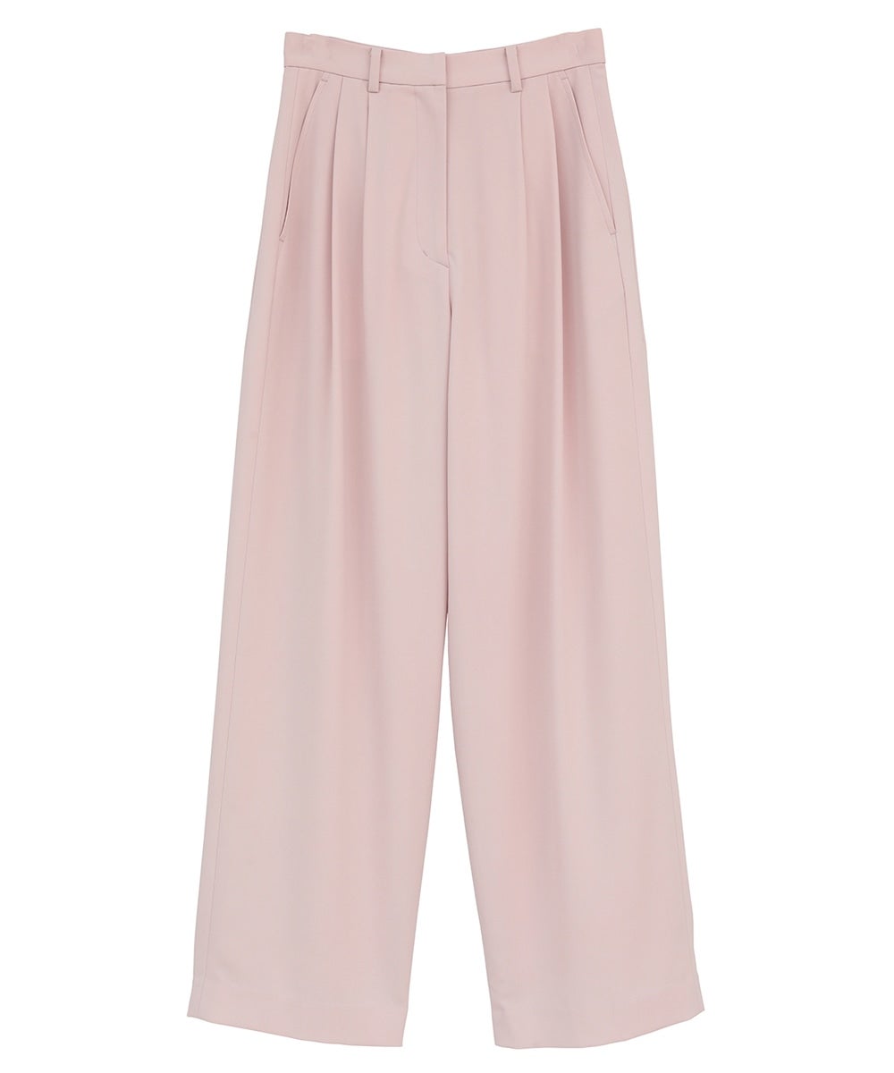 BASIC TUCK PANTS - PINK