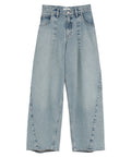 COCOON BULKY DENIM PANTS - BLUE