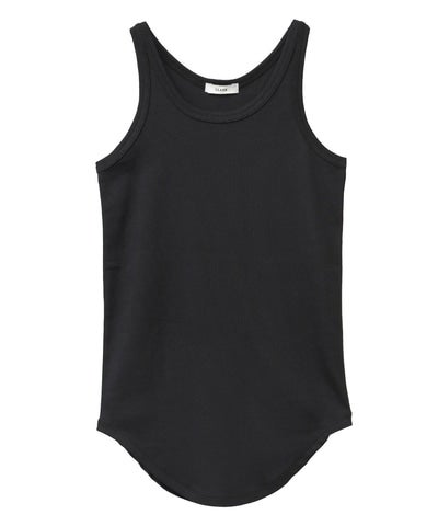 BASIC RIB TANK TOPS - BLACK