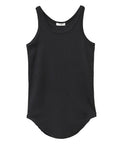 BASIC RIB TANK TOPS - BLACK