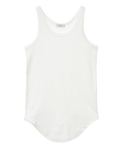 BASIC RIB TANK TOPS - WHITE