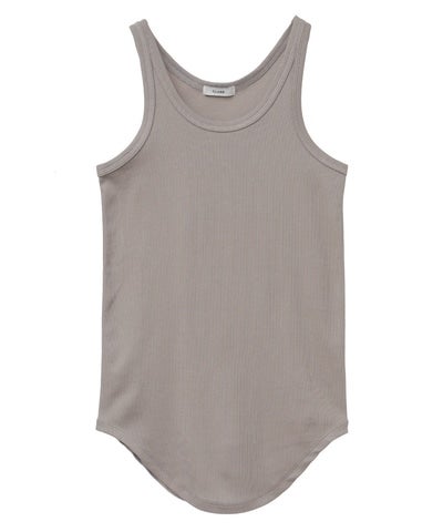 BASIC RIB TANK TOPS - BEIGE
