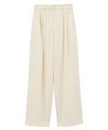BASIC TUCK PANTS - IVORY