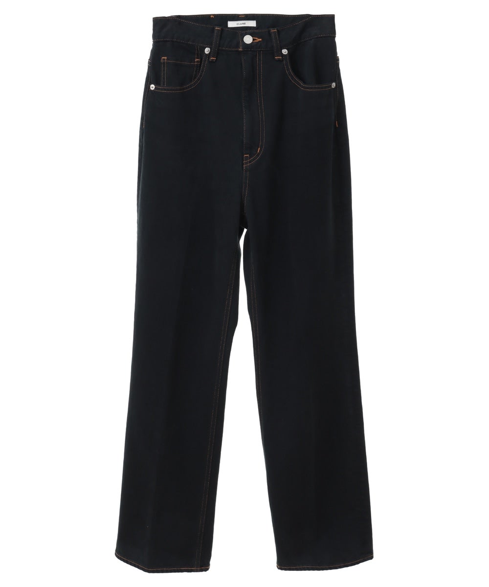 RING DENIM PANTS - BLACK