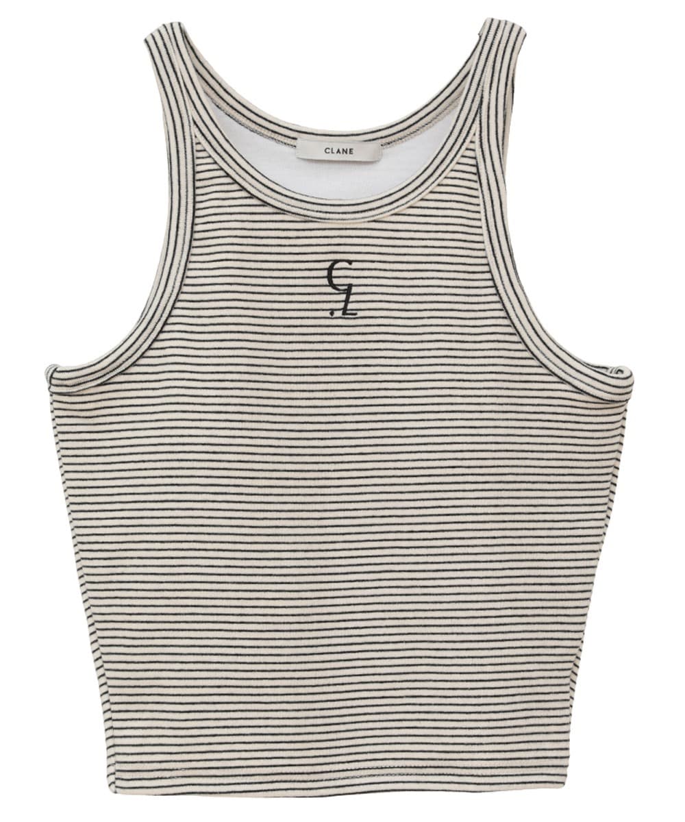 LOGO SLIM TANK TOPS - BORDER