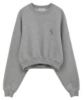 LOGO SHORT SWEAT TOPS - GRAY