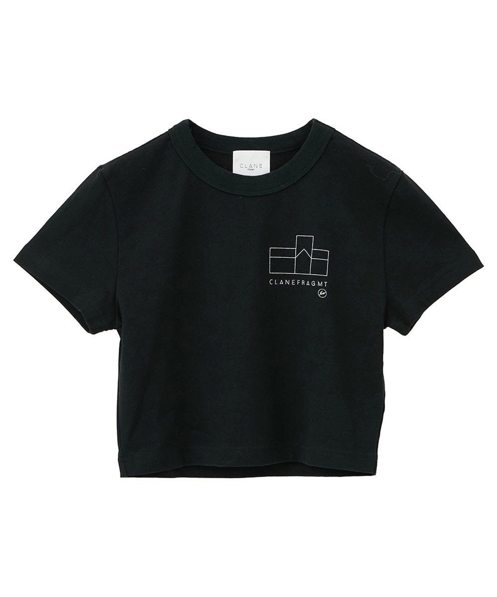 CLANE x FRGMT CROPPED TEE - BLACK